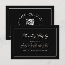 Gamla Pengar Bröllop RSVP Online Inklusionskort