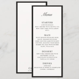 Gamla pengar i Elfenbenskusten Bröllop Flat Menu Meny