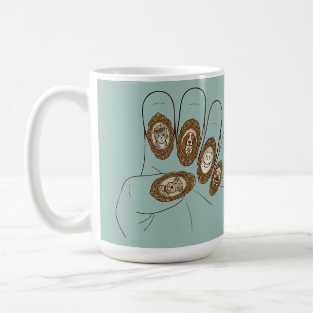 Gamla Pengar Naglar Kaffemugg (Vänster)