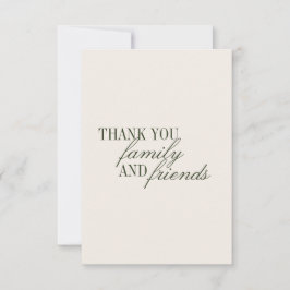 Gamla Pengar Olivgrön Elegant Bröllop Tack Kort