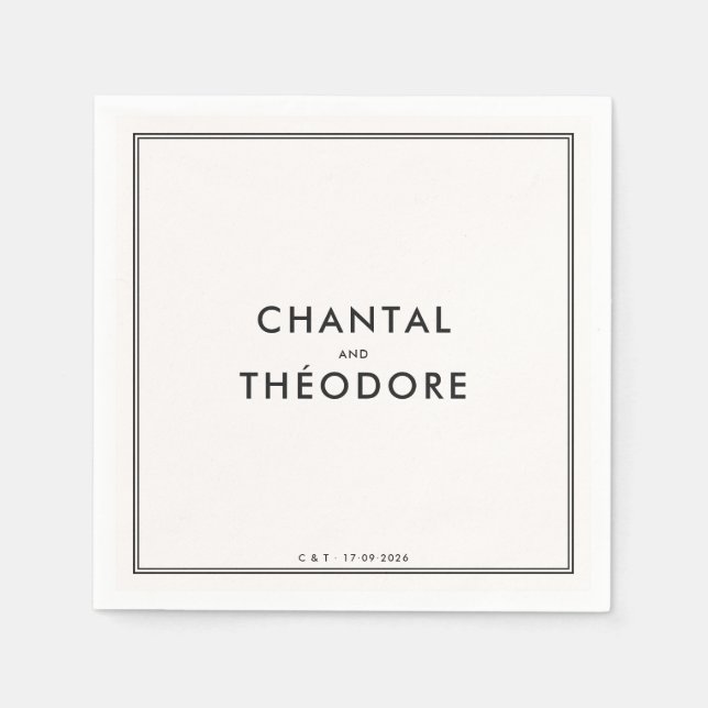 Gamla pengar | Quiet Luxury | bröllop Pappersservett (Framsidan)