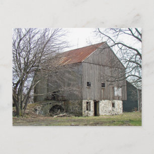 Gamla Pennsylvania Bank Barn Vykort