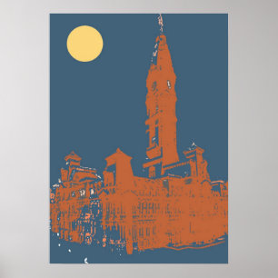 Gamla Philadelphia City Hall Poster