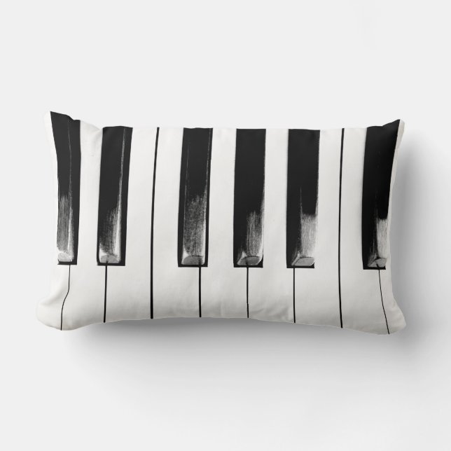 Gamla Piano Nycklar Coola Roligt Lumbarkudde (Framsida)