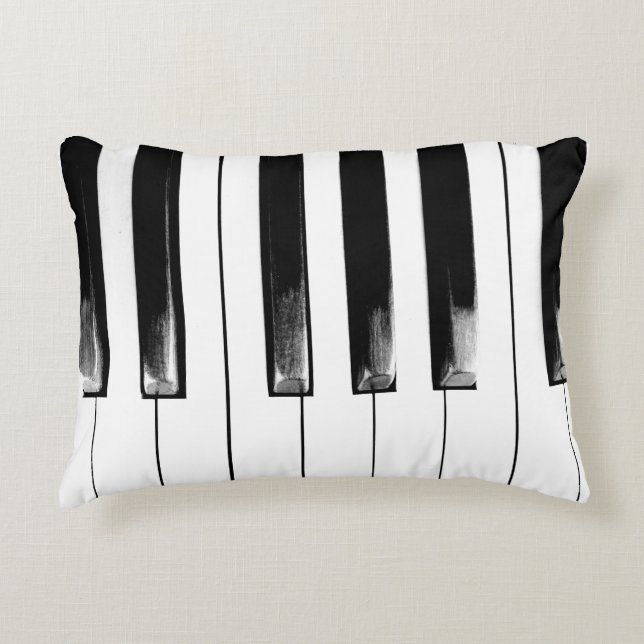 Gamla Piano Nycklar Funny Coola Prydnadskudde (Framsidan)