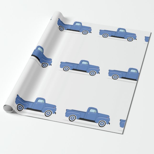 Gamla Pickupa Lastbil Presentpapper (Utrullad)