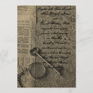 Gamla planéer till Steampunk Wedding Inbjudningar