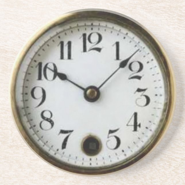 Gamla Pocket Watch-Underlägg Underlägg Sandsten (Framsidan)