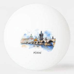 Gamla Prag, Charles Brons vattenfärg Pingisboll