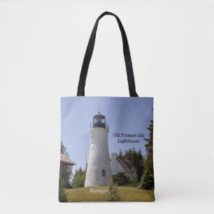 Gamla Presque Isle Lighthouse över hela väskan Tygkasse
