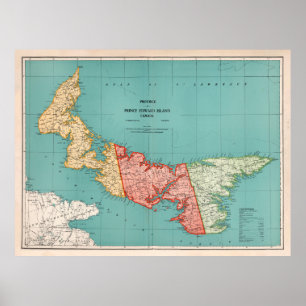 Gamla prins Edward Island Karta (1925) Poster