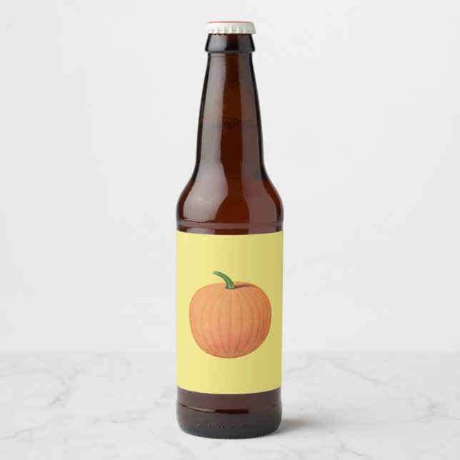 Gamla Pumpkin Ölflaska Etikett (Framsida)