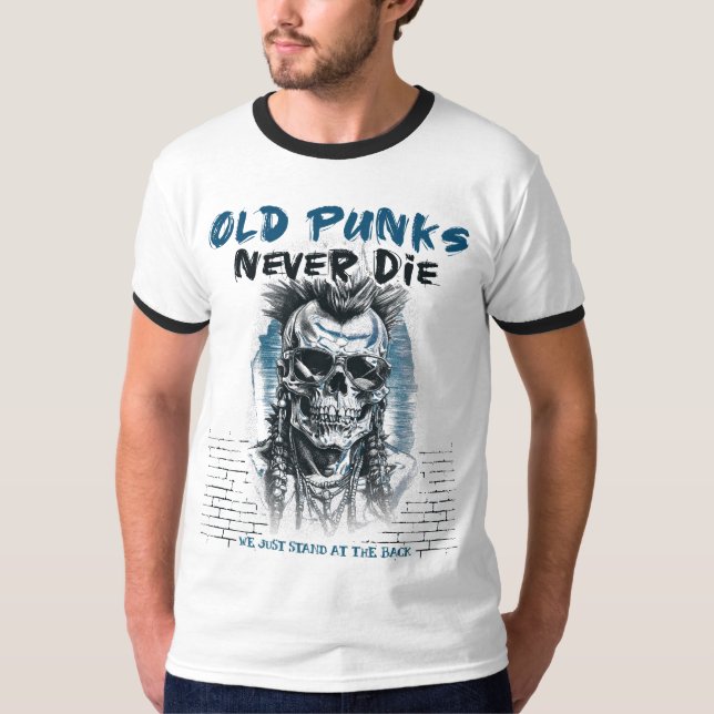Gamla punk dör aldrig - Skullsegmentsrock - Segmen T Shirt (Framsida)