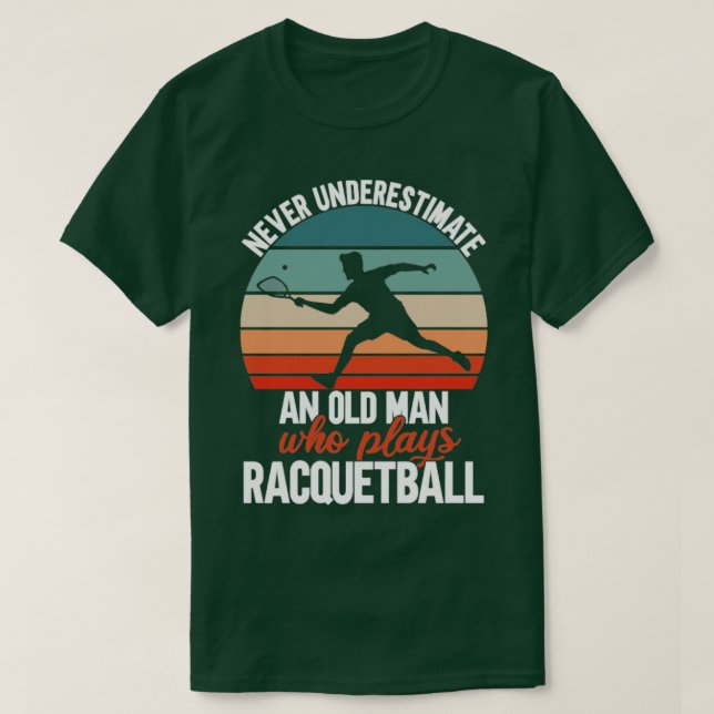 Gamla Racquetball Player T Shirt (Design framsida)