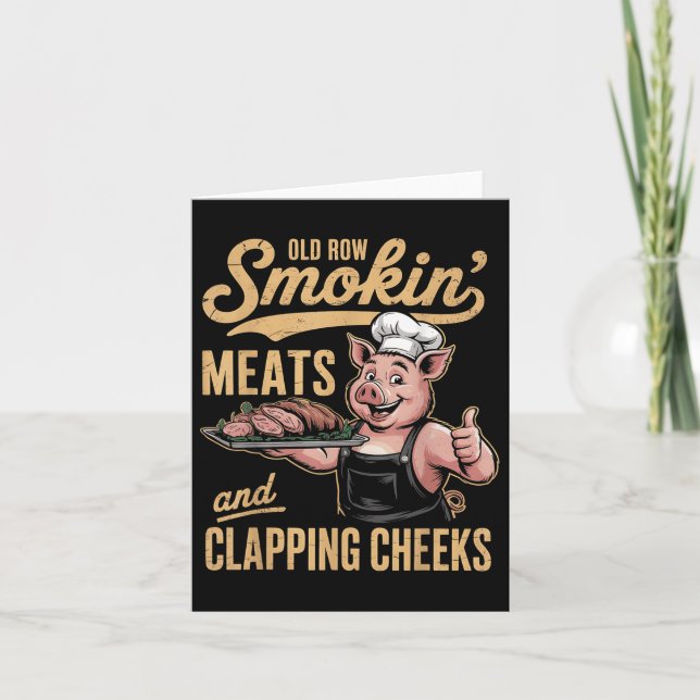 Gamla rader röker Kött och klappningskontrollar fe Kort (Framsida)