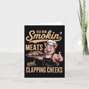 Gamla rader röker Kött och klappningskontrollar fe Kort