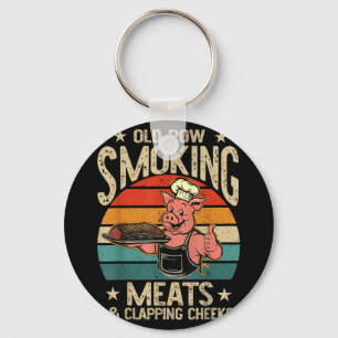 Gamla rader röker Kött och klappningskontrollar fe Nyckelring
