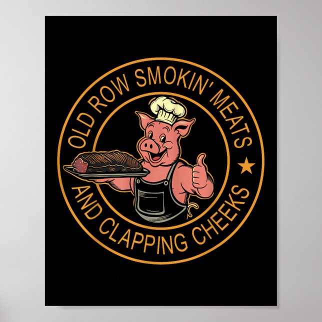 Gamla rader röker Kött och klappningskontrollar fe Poster (Framsidan)
