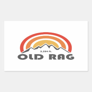 Gamla Rag-berget Rektangulärt Klistermärke