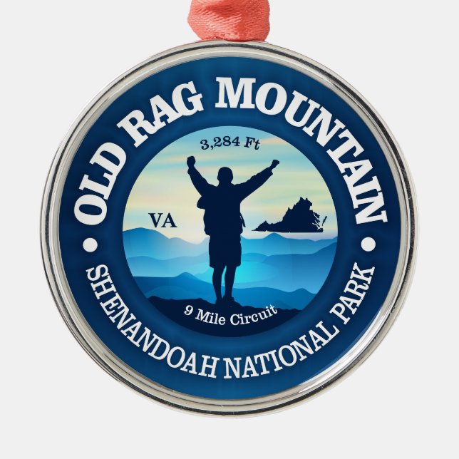 Gamla Rag-berget (V) Julgransprydnad Metall (Framsidan)