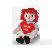 Gamla Rag Doll tänker på dig