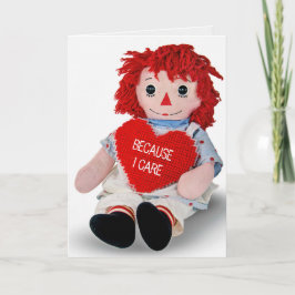 Gamla Rag Doll tänker på dig Kort