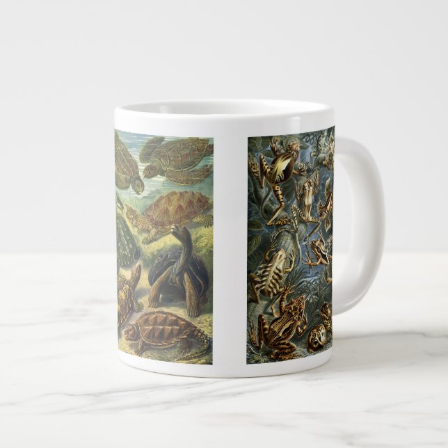 Gamla reptiler och amfibier av Ernst Haeckel Jumbo Mugg (Framsida höger)