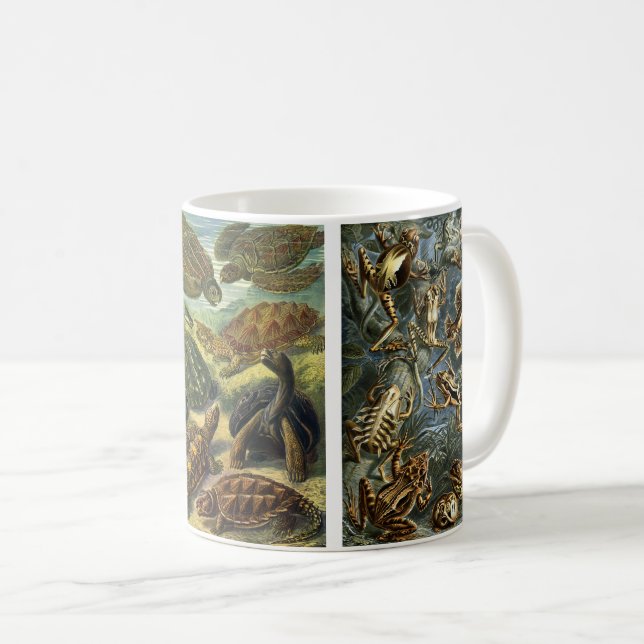 Gamla reptiler och amfibier av Ernst Haeckel Mugg (Framsida höger)