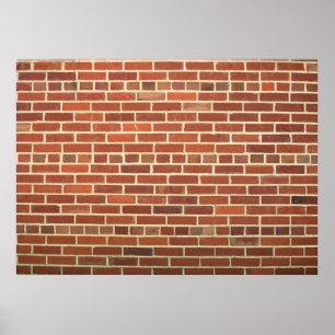 Gamla röda brickmuren poster