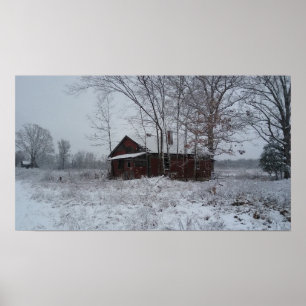 Gamla röda huset poster