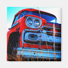 Gamla röda Lastbil Magnet