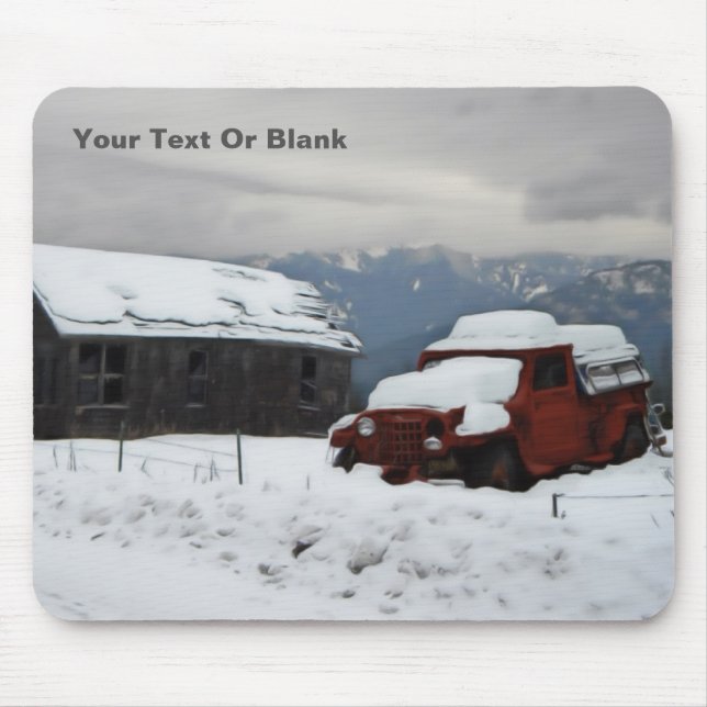 Gamla röda Lastbil Musmatta (Framsidan)