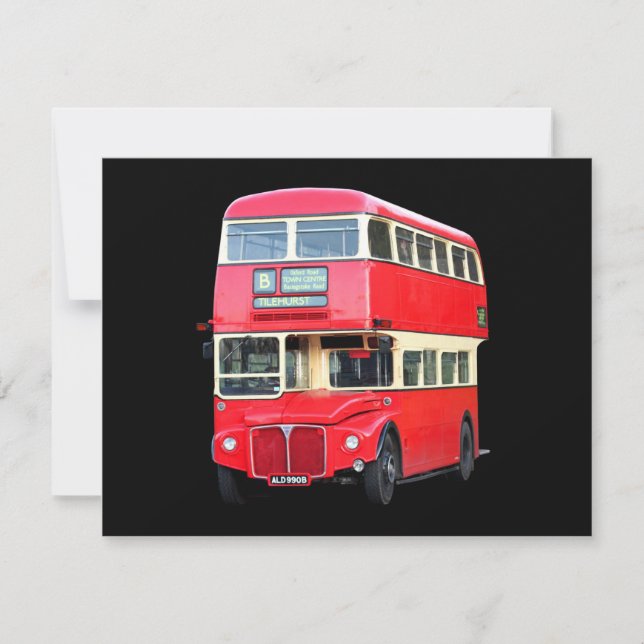 Gamla röda London buss från cirka 1950 (Framsida)