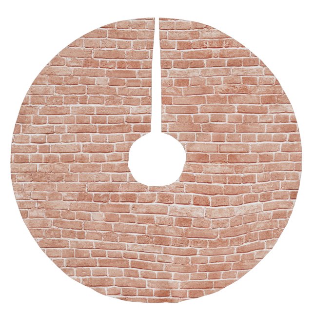 Gamla röda murar struktur. julgransmatta borstad polyester (Framsidan)