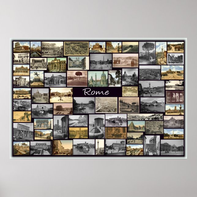 Gamla Rom Collage Poster (Framsidan)