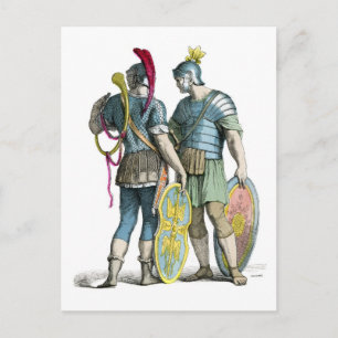 Gamla romerska legionärer vykort