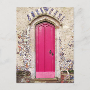 Gamla Rosa Door Vykort