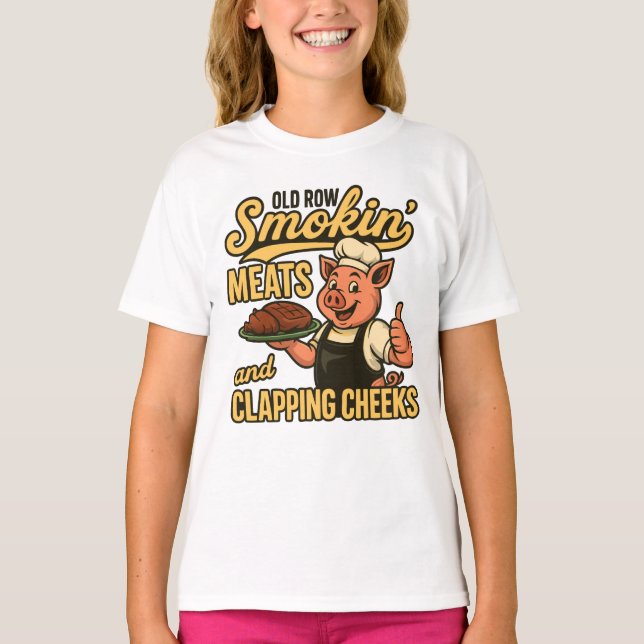 Gamla Row Smokin Kött och Clapping Cheeks T Shirt (Framsida)