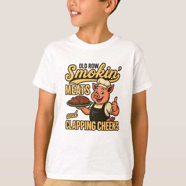Gamla Row Smokin Kött och Clapping Cheeks T Shirt (Framsida)
