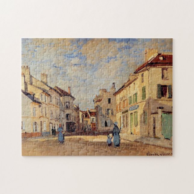 Gamla Rue de la Chaussée Monet Fine Art Pussel (Horisontell)