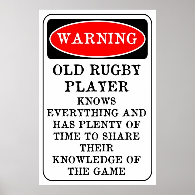 Gamla Rugby Player Poster (Framsidan)