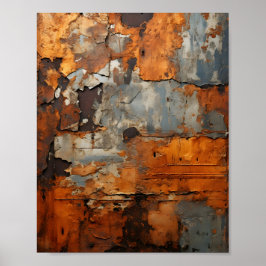 Gamla Rusted Steel Rusty Metall Struktur Poster