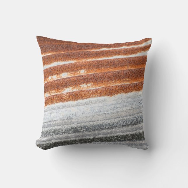 Gamla Rusted Zinc Yta Struktur Kudde (Framsida)