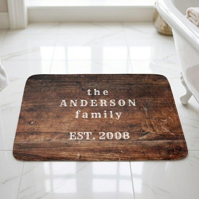 Gamla Rustic Wood Nature Bath Mat Badrumsmatta (Skapare uppladdad)