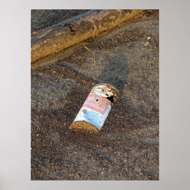 Gamla Rusty Beer-floden längs Mississippi-floden Poster (Framsidan)