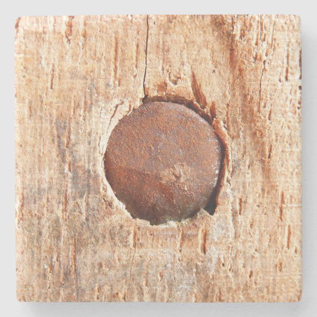 Gamla Rusty Nagel Marble Stone Underlägg Sten (Framsidan)
