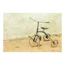 Gamla Rusty Rickety Tricycle Retro