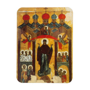 Gamla ryska ikonen Intercession Magnet