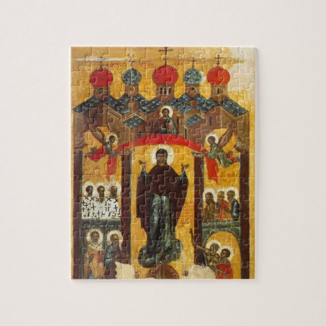 Gamla ryska ikonen Intercession Pussel (Vertikal)