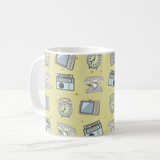 Gamla Saker Mönster Kaffemugg (Framsida vänster)